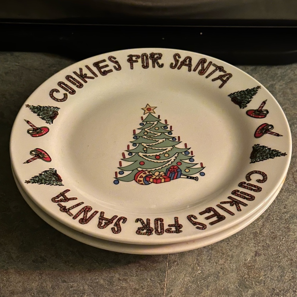Christmas Cookies for Santa Plate